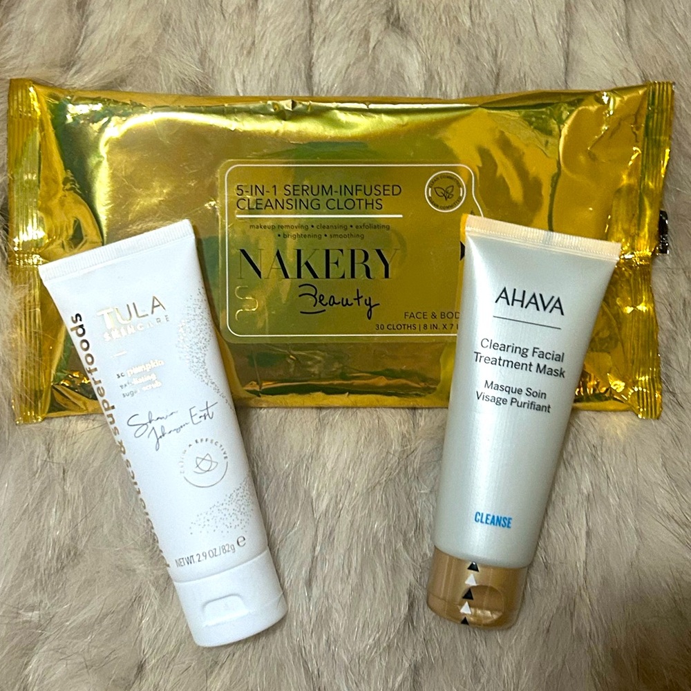 Skincare Bundle 80$+ Value! Nakery Beauty, Ahava, Tula
